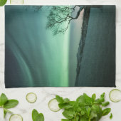 ノーザンライツノルウェーのポスター キッチンタオル (折り畳み)