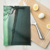 ノーザンライツノルウェーのポスター キッチンタオル (四つ折り)