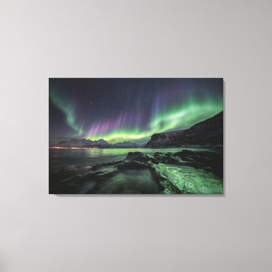 ノーザンライツノースノルウェー キャンバスプリント (正面)