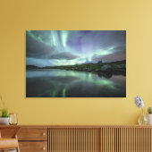 ノーザンライツノースノルウェー キャンバスプリント (インサイチュ (リビング))