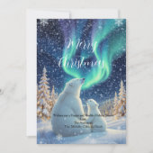 ノーザンライツポーラベアホリデークリスマスカード (正面)