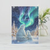 ノーザンライツポーラベアホリデークリスマスカード (スタンド正面)