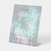 ノーザンライツ結婚ズゲストブックペデスタルサイン 台座サイン (正面)