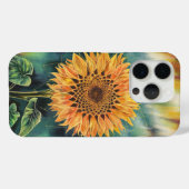 ノーザンライトの下のひまわり水彩 Case-Mate iPhoneケース (裏面 (横))