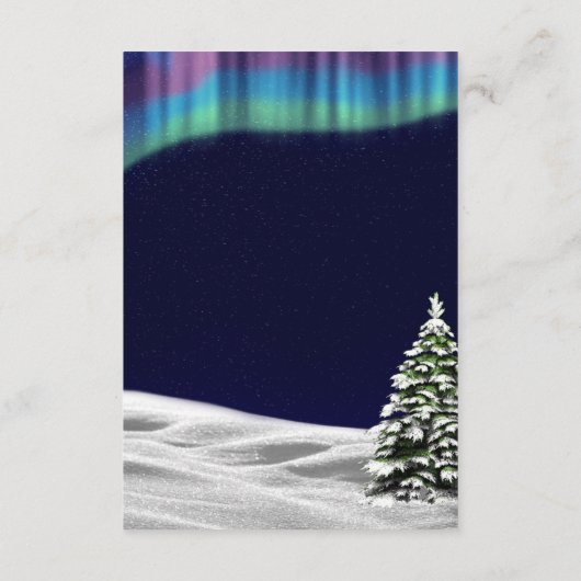 ノーザンライトウィンターウェディングエンクロージャカード エンクロージャーカード (裏面)