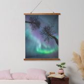 ノーザンライトツリー 吊り下げ型タペストリー (寝室)