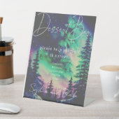 ノーザンライトデザートバー結婚のペデスタルサイン 台座サイン (インサイチュ)