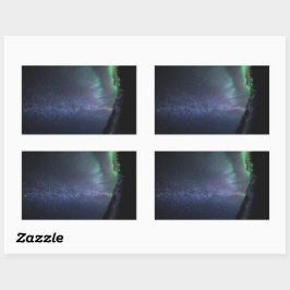 ノーザンライトノルウェー長方形ステッカー 長方形シール