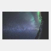 ノーザンライトノルウェー長方形ステッカー 長方形シール (正面)