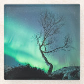 ノーザンライトノルウェー ガラスコースター (正面)