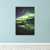ノーザンライトノルウェー キャンバスプリント (インサイチュ (ウッドフロア))