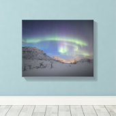 ノーザンライトノルウェー キャンバスプリント (インサイチュ (ウッドフロア))