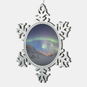 ノーザンライトノルウェー スノーフレークピューターオーナメント (右)