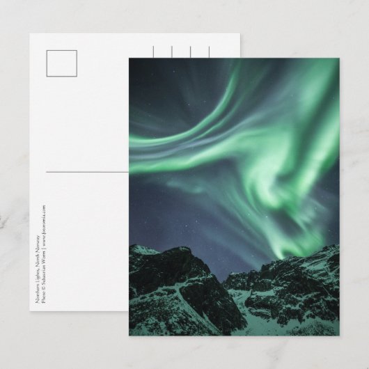 ノーザンライトノルウェー ポストカード (正面/裏面)