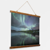 ノーザンライトノルウェー 吊り下げ型タペストリー (傾斜あり)