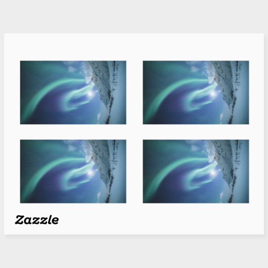 ノーザンライトノルウェー 長方形シール (シート)