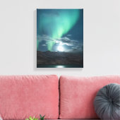 ノーザンライトフルムーン キャンバスプリント (インサイチュ (リビング))