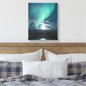 ノーザンライトフルムーン キャンバスプリント (インサイチュ (寝室))