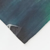 ノーザンライトブランケットの下の白いオオカミ フリースブランケット (角)