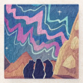 ノーザンライトベア ガラスコースター (正面)