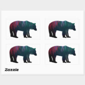 ノーザンライトベア 長方形シール (シート)