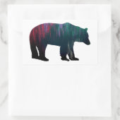 ノーザンライトベア 長方形シール (バッグ)