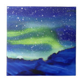 ノーザンライトムーンスターズブルーグリーン タイル (正面)