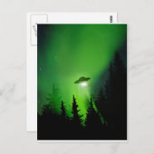 ノーザンライト付きUFO ポストカード (正面/裏面)