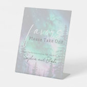 ノーザンライト結婚式の引き出物台座標識 台座サイン (正面)