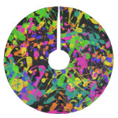 ノーザンライト絵を描(ばちゃばちゃ)跳ねる ブラッシュドポリエステルツリースカート (正面)