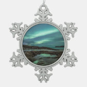 ノーザンライト スノーフレークピューターオーナメント (正面)