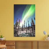 ノーザンライト |デナリ国立公園 キャンバスプリント (インサイチュ (リビング))