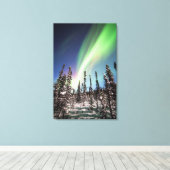 ノーザンライト |デナリ国立公園 キャンバスプリント (インサイチュ (ウッドフロア))