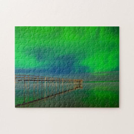 ノーザンライト | Lake Winnipegカナダ、マニトバ ジグソーパズル (横)