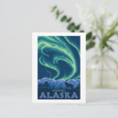 ノーザンライト – Wrangell、アラスカ ポストカード (スタンド正面)