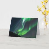 ノーザンラ白熱［赤熱］光を放つイト |北アイスランド カード (黄色い花)