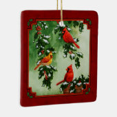 ノーザンレッド深紅色とホリーレッド セラミックオーナメント (右)