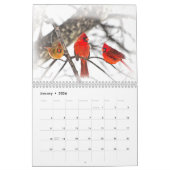 ノーザンレッド深紅色カーディナリスビューティフル写真 カレンダー (1月 2026)