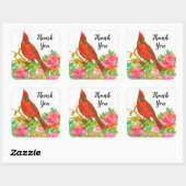 ノーザンレッド(鳥)ショウジョウコウカンチョウサンキュー スクエアシール (シート)