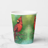 ノーザンレッド（鳥）ショウジョウコウカンチョウバード紙カップ絵画ズ 紙コップ (正面)