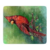 ノーザンレッド（鳥）ショウジョウコウカンチョウ鳥切り板 カッティングボード (正面)