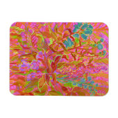 ノーザンワイルドフラワーサマーカラフルフローラアート マグネット (横)