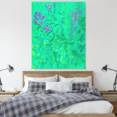 ノーザンワイルドフラワーサマーフラワーフローラペイント キャンバスプリント (インサイチュ (寝室))