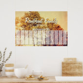 ノーザン樺の木ツリーズアート誕生日ポスター ポスター (キッチン)