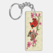 ノーザン深紅色オンブロッサムブランチ キーホルダー (正面左)