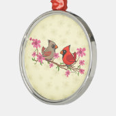 ノーザン深紅色オンブロッサムブランチ メタルオーナメント (左)