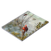 ノーザン（鳥）ショウジョウコウカンチョウインワックスマートル ノートブック (左側)