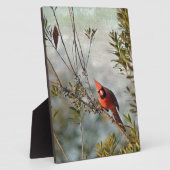 ノーザン(鳥)ショウジョウコウカンチョウインワックスマートル フォトプラーク (側面)