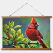 ノーザン（鳥）ショウジョウコウカンチョウウォールタペストリー 吊り下げ型タペストリー (正面)