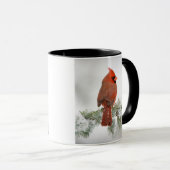 ノーザン（鳥）ショウジョウコウカンチョウオスon Blue Atlas Cedar マグカップ (正面右)